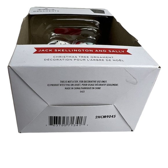 Hallmark Christmas Ornament Disney Nightmare Before Christmas Jack & Sally New - Picture 5 of 12